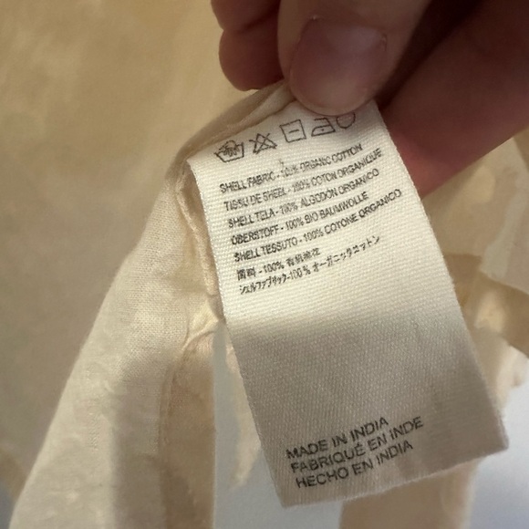 Cleobella Freya Button Down Embroidered Blouse Cream Small Womens - Picture 10 of 15